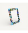 ARMONIA | Light Blue Photo Frame with Murrine | Murano-Store