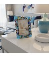 ARMONIA | Light Blue Photo Frame with Murrine | Murano-Store