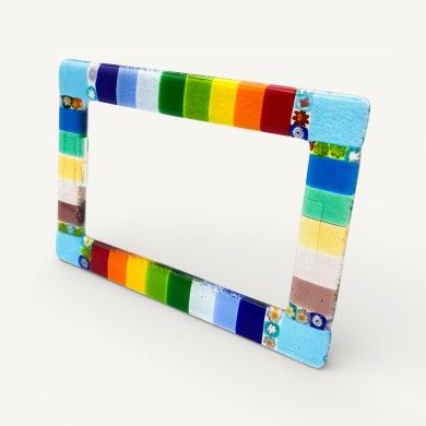 ALLEGRIA | Colorful photo frame with Murrine glass | Murano-Store