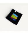 CARLOS | Black Saucer with Multicolor Decoration | Murano Store