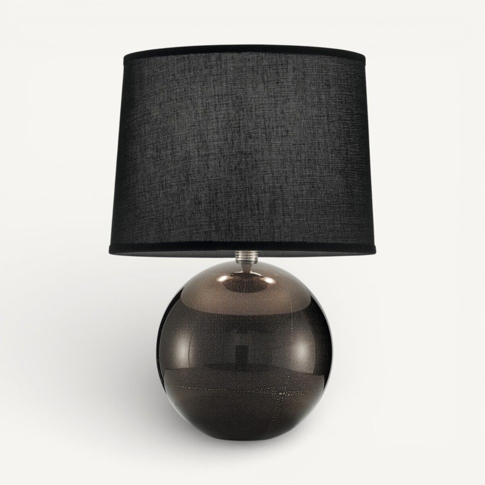 URANIA DARK| Tischlampe | Schwarz Silber | Murano Store