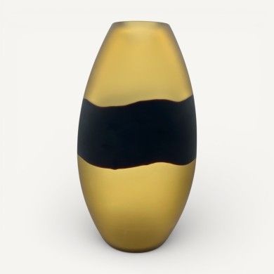 WATAMU | Tall vase in satin-finish amber glass | Murano Store