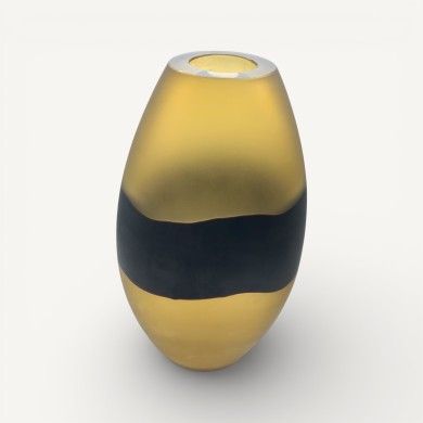 WATAMU | Vaso alto in vetro ambra satinato | Murano Store