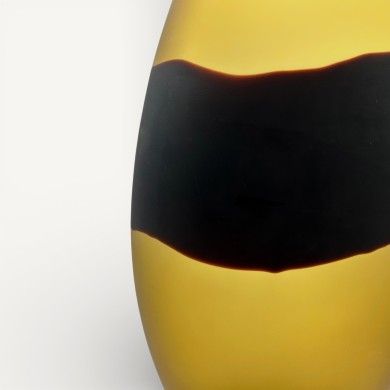 WATAMU | Tall vase in satin-finish amber glass | Murano Store