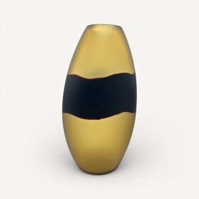 WATAMU | Tall vase in satin-finish amber glass | Murano Store