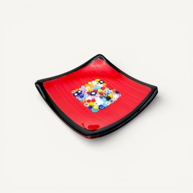 GEOX | Bandeja roja con Murrine | Murano-Store