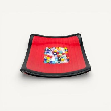 GEOX | Bandeja roja con Murrine | Murano-Store