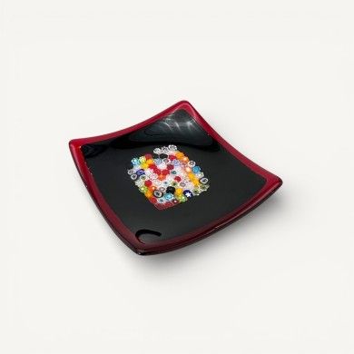 GEOX | Plato negro con Murrine | Murano-Store