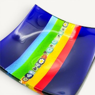 MADDALENA | Multicolored Saucer with Murrine | Murano-Store