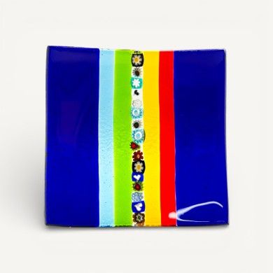 MADDALENA | Piattino multicolore con Murrine | Murano-Store