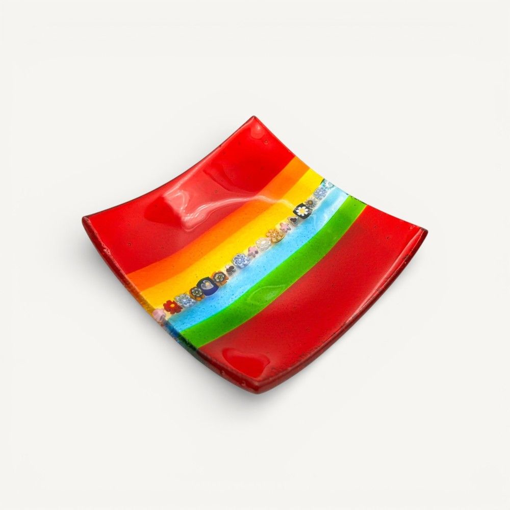 MADDALENA | Mehrfarbige Untertasse mit Murrine | Murano-Store