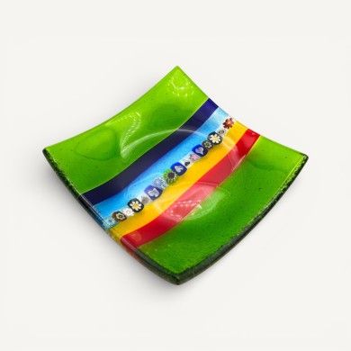 MADDALENA | Mehrfarbige Untertasse mit Murrine | Murano-Store