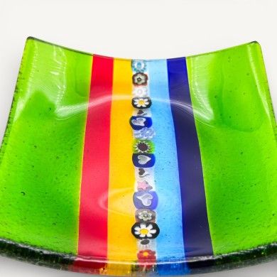 MADDALENA | Soucoupe multicolore avec Murrine | Murano-Store