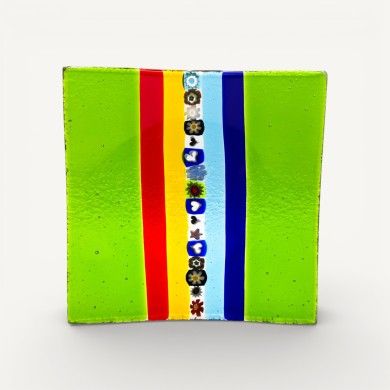 MADDALENA | Soucoupe multicolore avec Murrine | Murano-Store