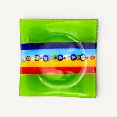 MADDALENA | Soucoupe multicolore avec Murrine | Murano-Store