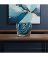 ONDA - Vaso em vidro Murano submerso azul e cinza