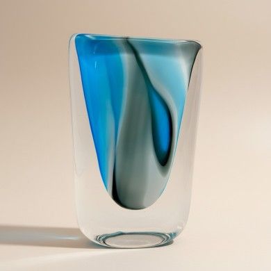 ONDA | Vaso alto em vidro submerso | Murano Store