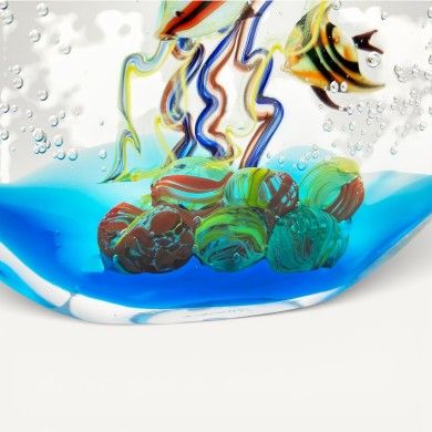 MEDITERRANEO | Acquario con pesci tropicali in vetro di Murano