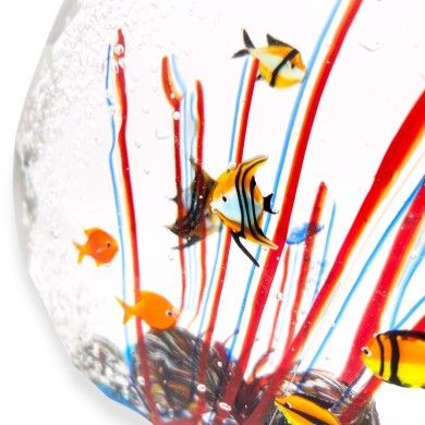 TIRRENO | Tropical aquarium in hammered Murano glass