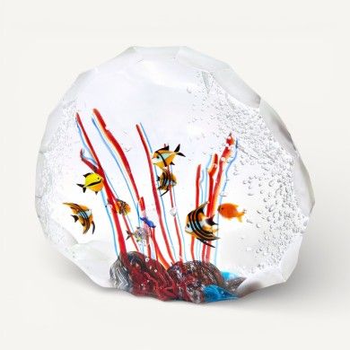 TIRRENO | Tropical aquarium in hammered Murano glass
