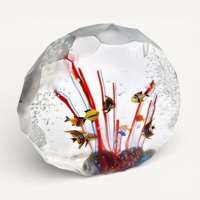TIRRENO | Tropical aquarium in hammered Murano glass