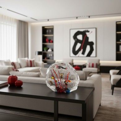 TIRRENO | Tropical aquarium in hammered Murano glass