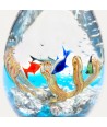 ADRIATICO | Oval Murano glass aquarium with tropical fish