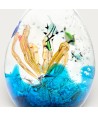 ADRIATICO | Acuario ovalado de cristal de Murano con peces tropicales