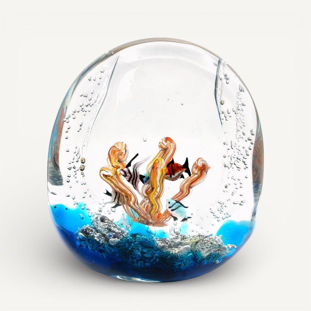 LIGURE | Acuario con peces tropicales en cristal de Murano
