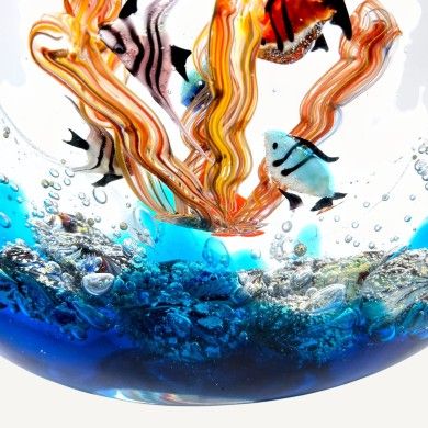 LIGURE | Aquarium with tropical fish in Murano glass