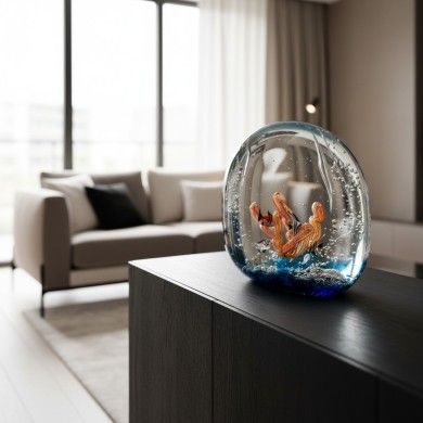 LIGURE | Acuario con peces tropicales en cristal de Murano