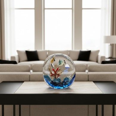 IONIO | Murano glass aquarium submerged with tropical fish