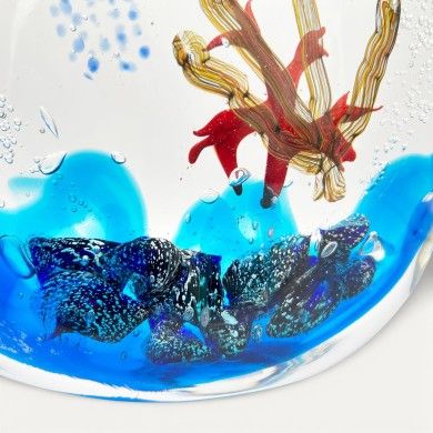IONIO | Murano glass aquarium submerged with tropical fish