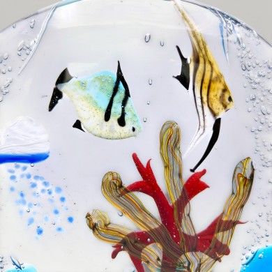 IONIO | Murano glass aquarium submerged with tropical fish