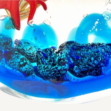 IONIO | Murano glass aquarium submerged with tropical fish