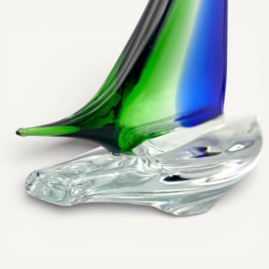 MAGELLANO | Vela basca em vidro Murano maciço verde e azul