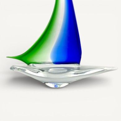 MAGELLANO | Vela basca em vidro Murano maciço verde e azul
