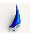 PIZARRO | Barca a vela in vetro di Murano massiccio blu e azzurra