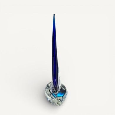 PIZARRO | Sailboat made of solid blue and light blue Murano glass