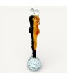 PASSION | Sculpture 'Les Amoureux' Noir et Ambre | Murano-Store