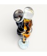 PASSION | Sculpture "The Lovers" Black and Amber | Murano-Store