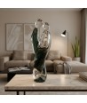 JOY | Smoked Gray Glass Lovers Sculpture | Murano-Store