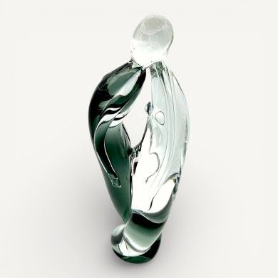 GIOIA | Escultura de vidro cinzento fumado Lovers | Murano-Store