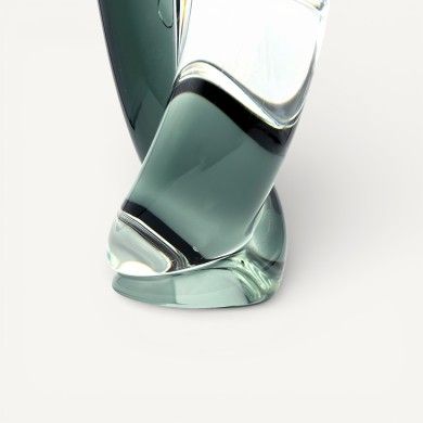 GIOIA | Escultura de vidro cinzento fumado Lovers | Murano-Store