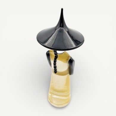 MULAN | Chinese glass sculpture with gold leaf | Murano-Store