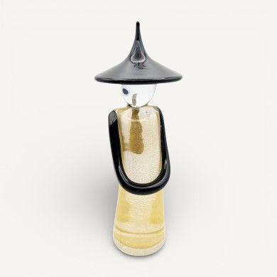 MULAN | Chinese glass sculpture with gold leaf | Murano-Store