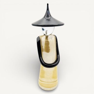MULAN | Escultura de vidrio chino con pan de oro | Murano-Store