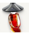 SAIGON | Kniender Chinese | Rote und bernsteinfarbene Figur | Muranoglas | Murano-Store