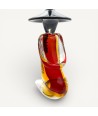 SAIGON | Chinese Kneeling | Red and Amber Figurine | Murano Glass | Murano-Store