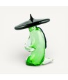 SAIGON | Statue artistique | Agenouillement chinois | Verre de Murano vert | Murano-Store
